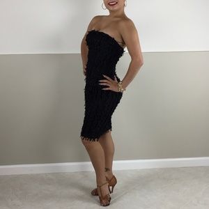 Lillie Rubin, Strapless Dress, Black, Size 2